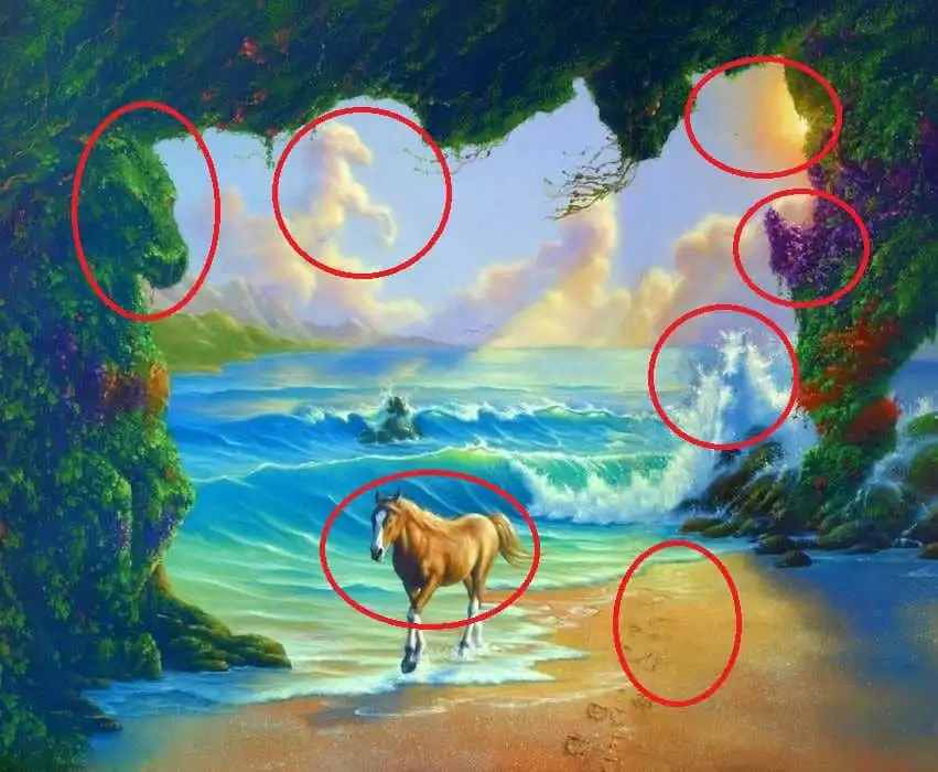 there are seven horses in the picture